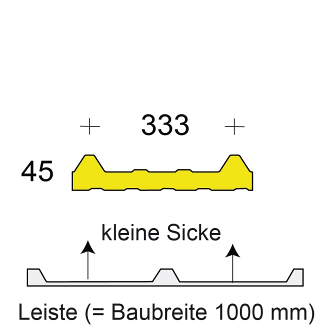 Profilfüller-Leiste Isodach Joris Ide, Ausführung: kleine Sicke